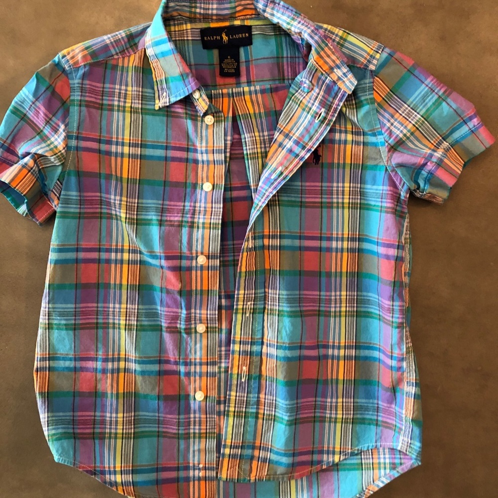 Ralph Lauren plaid button front shirt